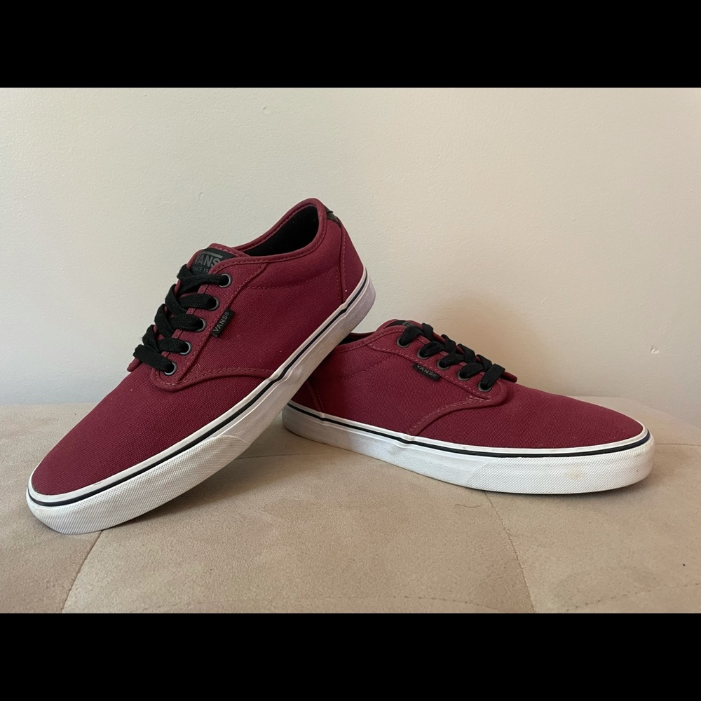 Vans Ortholite Low Tops - Red, Size 10